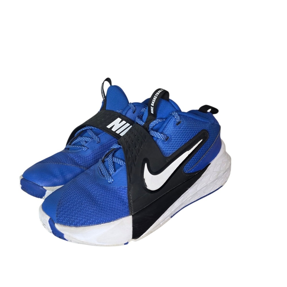 Nike Team Hustle D 12 GS Youth 7Y Blue Black Basketball Shoes HF6279-400